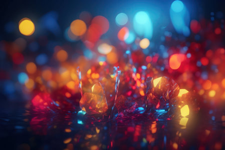 Abstract light blur bokeh background in vibrant colorsの素材