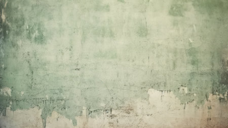 A light green textured background with a toned painted old concrete wallの素材