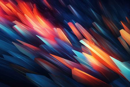 Dynamic composition with vibrant geometric shapes and energetic linesの素材