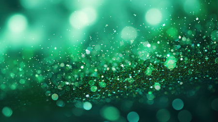 Green Sparkles Abstract Backgroundの素材