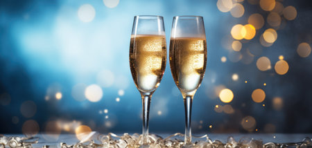 Festive Toasting Glasses in Dark Gold Huesの素材