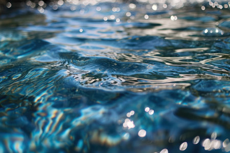 Soothing Navy and Cyan Waterscapeの素材
