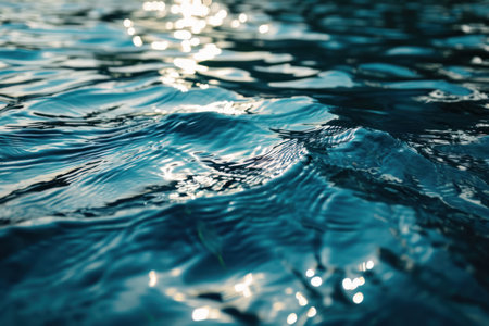 Soothing Navy and Cyan Waterscapeの素材