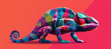 Stylish Minimalist Design with Chameleonの素材