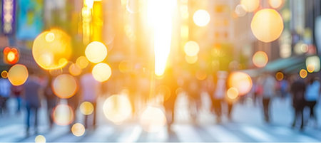 City Rhythm, Sunlight, Skyscrapers, and Street Scenesの素材