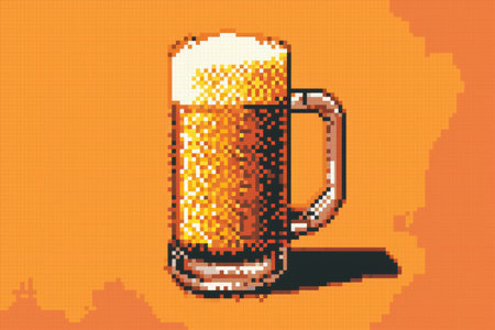 Pixel Art Beer, Retro Mug Refreshmentの素材