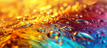 Vibrant Water Droplets, Close-Up Shot on Beer Bottleの素材