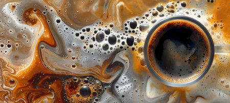 Morning Elixir, Fluid Coffee Cup Visualの素材