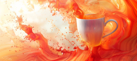 Morning Elixir, Fluid Coffee Cup Visualの素材