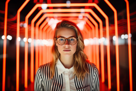 Confident Young Professional with Glassesの素材