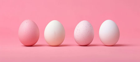 Dreamy Pop Art, Minimalist Eggs in White and Pinkの素材