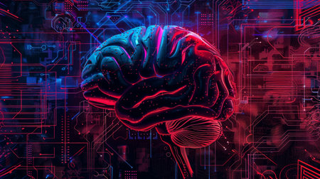 Electronic Mind, Cubo-Futuristic Brain Iconの素材