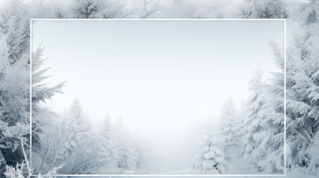 Clean and Simple Winter Frame Illustrationの素材