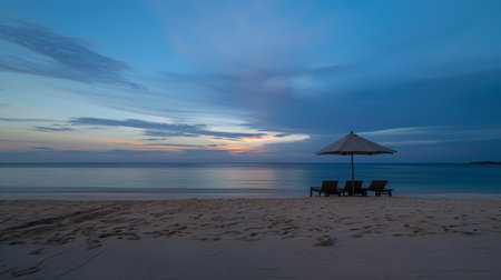 Tranquil Beach Retreat, Lounge Chairs by the Seaの素材