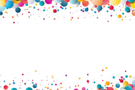 Colorful Confetti Frame for Writingの素材
