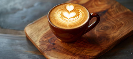 Cozy Coffee Moments, Heart-Shaped Latte Artの素材