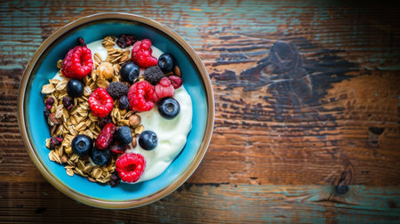 Healthy Kickstart, Yogurt, Granola, Fresh Berriesの素材