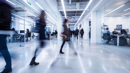 Dynamic Office Motion, Busy Professionals in Actionの素材