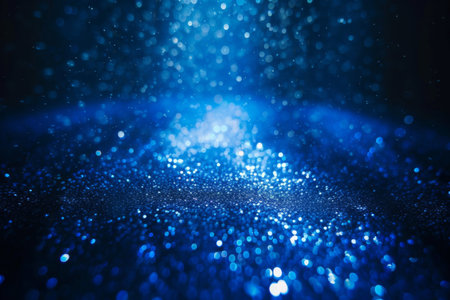 Dark Navy Sparkles, Glittering Blue Backgroundの素材