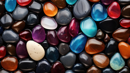 Seamless Colorful Wet Stones Textureの素材