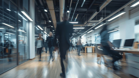 Dynamic Office Motion, Busy Professionals in Actionの素材