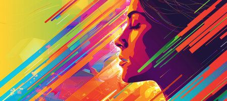 Bold Portrait Symbolizing Innovation and Community Engagementの素材