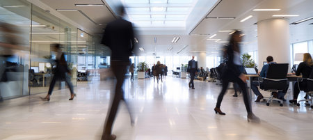 Dynamic Office Motion, Busy Professionals in Actionの素材