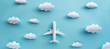 Dreamy Skies, Toy Plane Flying Free in a World of Cloudsの素材