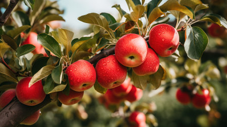 Fresh Apples on the Treeの素材