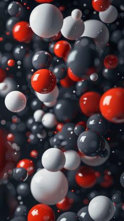 Dynamic Elegance, Abstract Illustration of Floating Spheresの素材