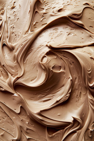 Rich Brown Chocolate Ice Cream Close-Upの素材