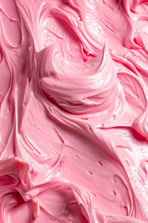 Delicious Pink Ice Cream Close-Up on Textured Backgroundの素材