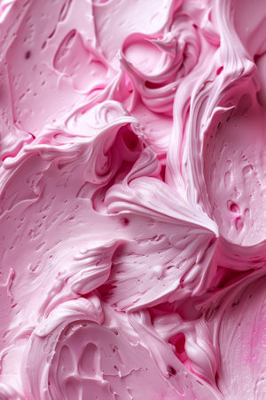Delicious Pink Ice Cream Close-Up on Textured Backgroundの素材