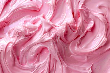Delicious Pink Ice Cream Close-Up on Textured Backgroundの素材