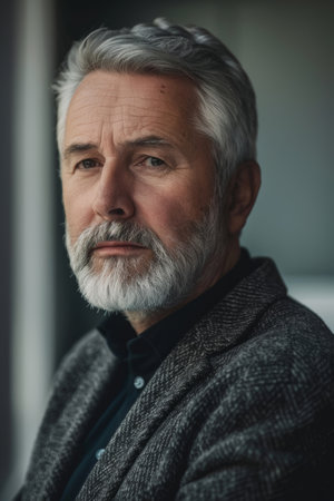 Confident Senior Businessman in Office Portraitの素材