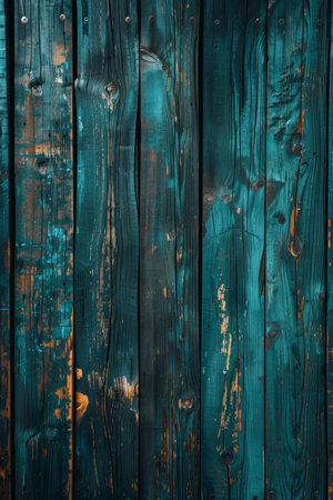 Rustic Teal Wood Texture, Vintage Charm for Interior Designの素材