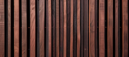 Brown Wood Slats with Varied Heightsの素材