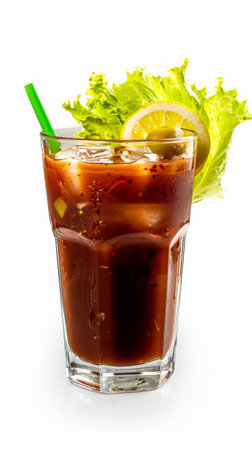 Refreshing Bloody Mary Cocktail in Crystal Glassの素材