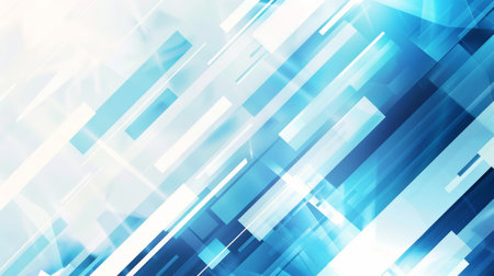 Contemporary Business Background, Blue & White Geometric Shapesの素材