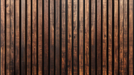 Brown Wood Slats with Varied Heightsの素材