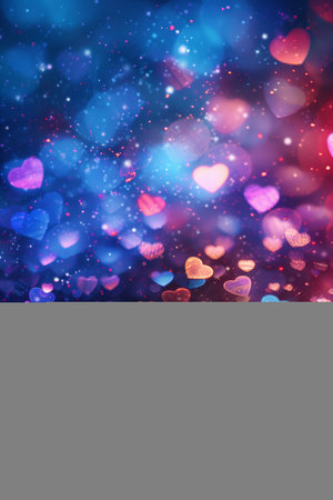 Heart-shaped Bokeh Lights for Valentine's Dayの素材