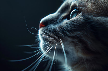 Mystical Cat's Eye, Macro Shot in Dark Backgroundの素材