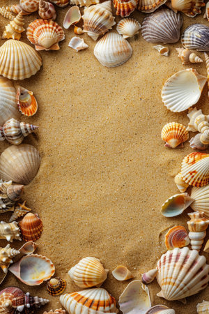 Golden Sands & Seashells, Summer Frame Compositionの素材