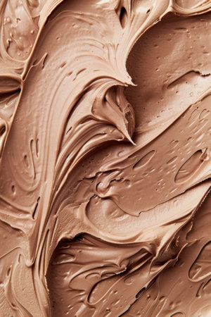 Rich Brown Chocolate Ice Cream Close-Upの素材