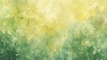 Delicate Watercolor with Yellow and Green Accentsの素材