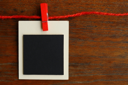 Blank photo frame on red line の写真素材