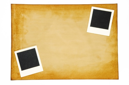 old paper with photo frameの写真素材