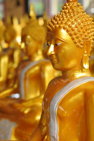 Golden buddha statue, Thailand  の写真素材