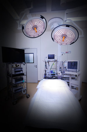 equipment and medical devices in modern operating roomのeditorial素材