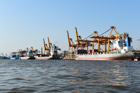 BANGKOK, February 26,2015: Port Authority of Thailand Klongtoey. The biggest port in Bangkok with...